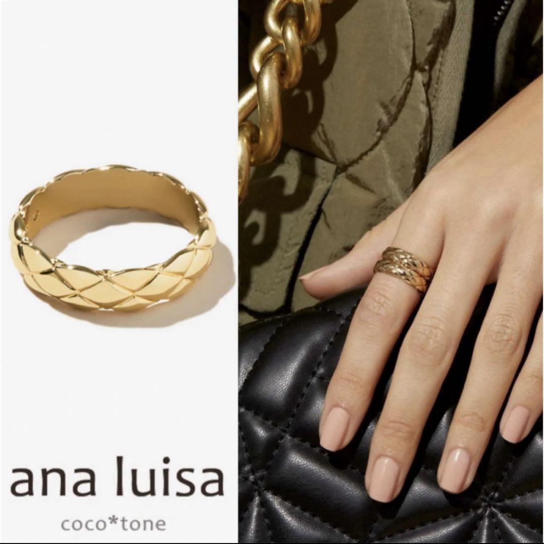 14K ana luisa キルティングリング ゴールドリング 14K - メルカリ