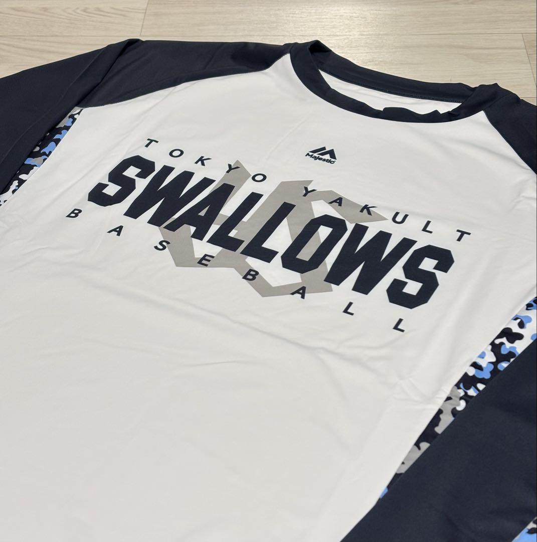 最終決算 ヤクルトスワローズ 長袖tシャツ ロングスリーブシャツ Lサイズ 応援グッズ