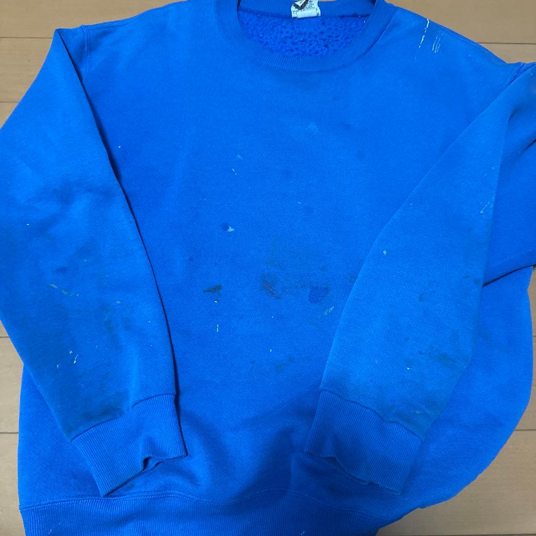 90s 希少 NUTMEG 青 スウェット 汚れあり