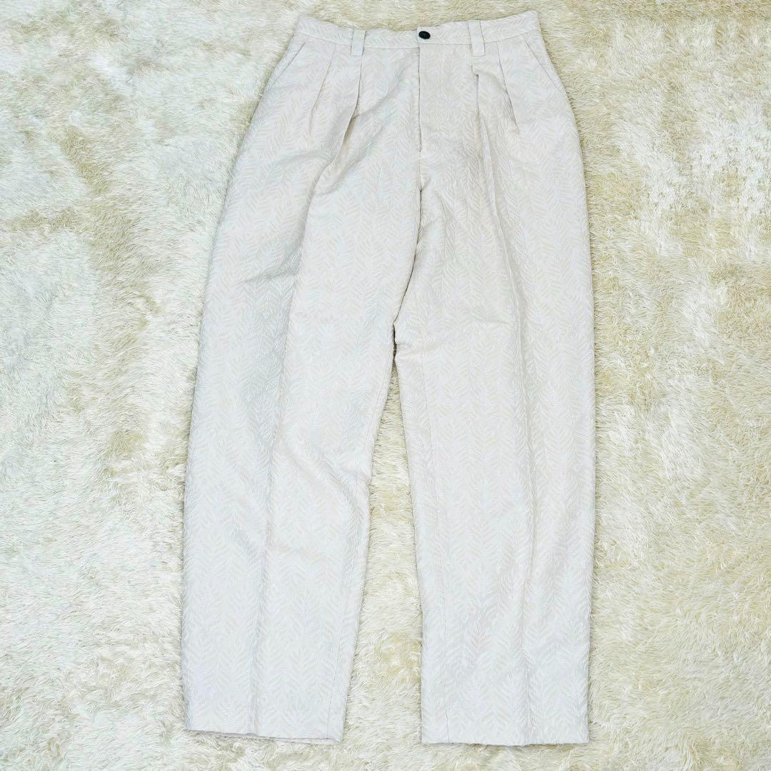 美品✨メゾンスペシャル テーパードパンツ ジャガード オフホワイト 22AW