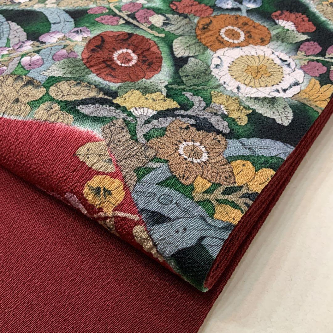 最新作安い 厳選 作家物 長尺 371㎝ 4IYGU-m73329539345 未使用 九寸名古屋帯 縮緬 在庫新作