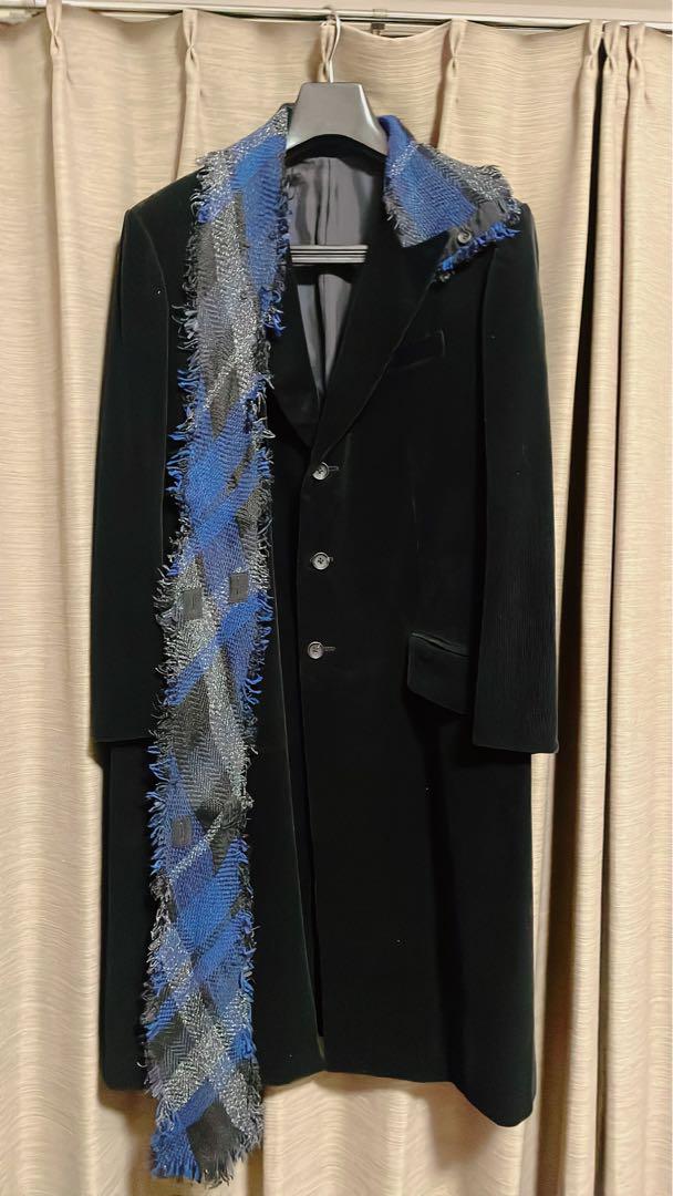 Yohji Yamamoto PourHomme チェックストール付ジャケット
