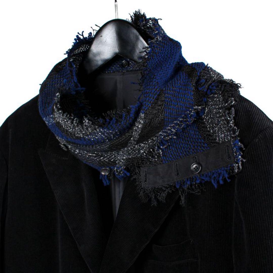 Yohji Yamamoto PourHomme チェックストール付ジャケット