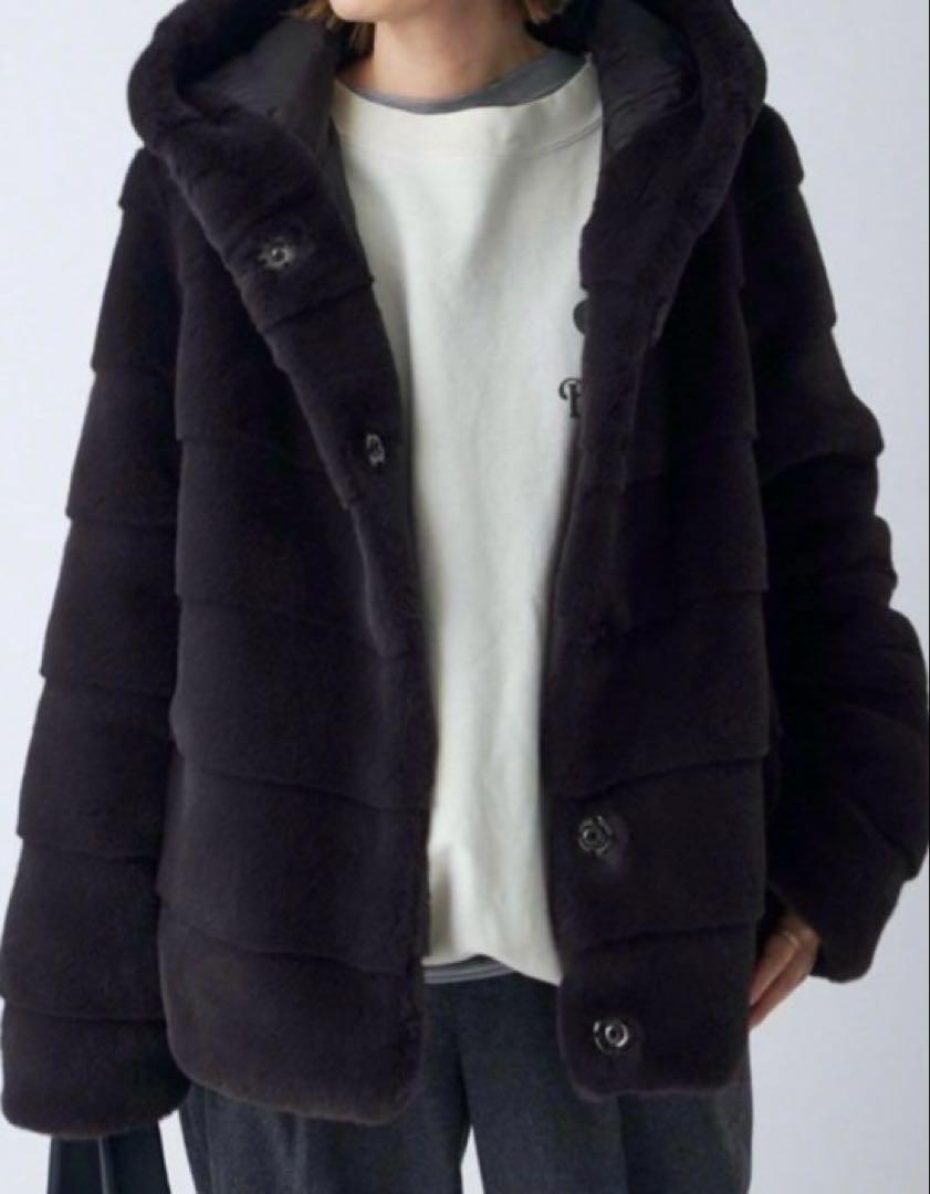 Deuxieme Classe MYwhite フェイクファーブルゾン