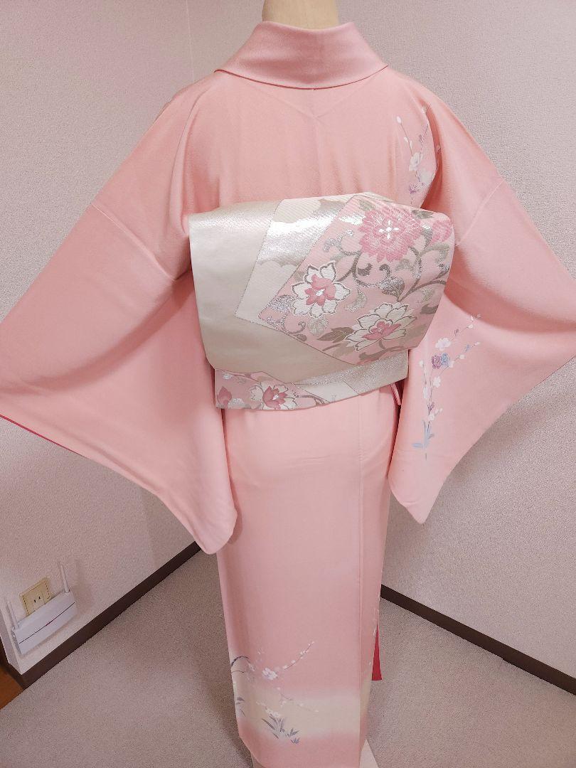 ❰6181❱ フルセット 付け下げ訪問着 袋帯 帯締め 帯揚げ 正絹 着物 ❰6181❱ フルセット 付け下げ訪問着 袋帯 帯締め 帯揚げ 正絹 着物
