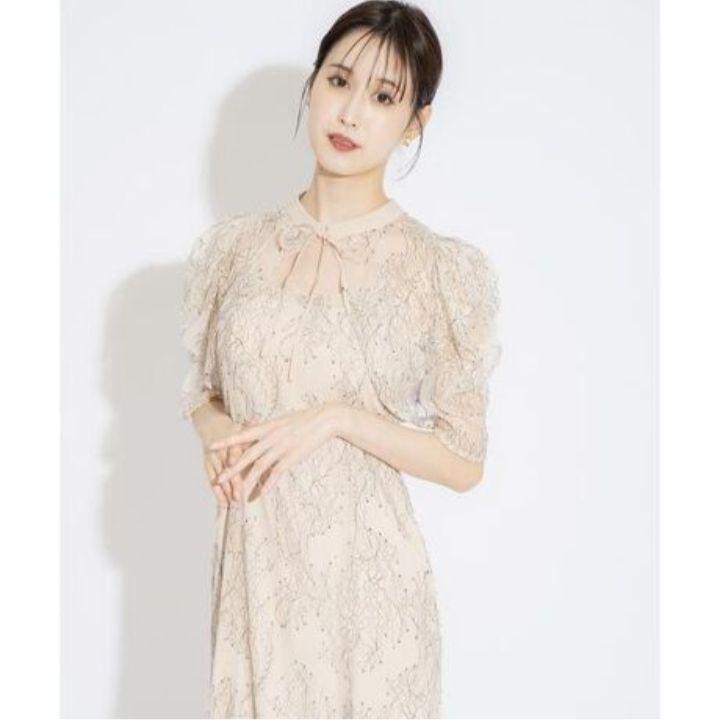 完売カラー☆ベージュ》2WAYレースボレロセットワンピース
