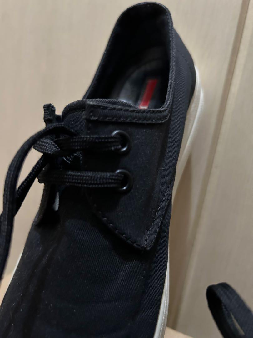 PRADA - ブラックキャンバススニーカー 箱なし