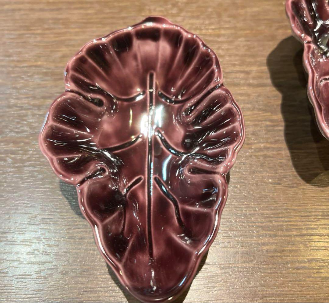 新品未使用】紫交趾菊葉小付10客 京焼 珍味入れ