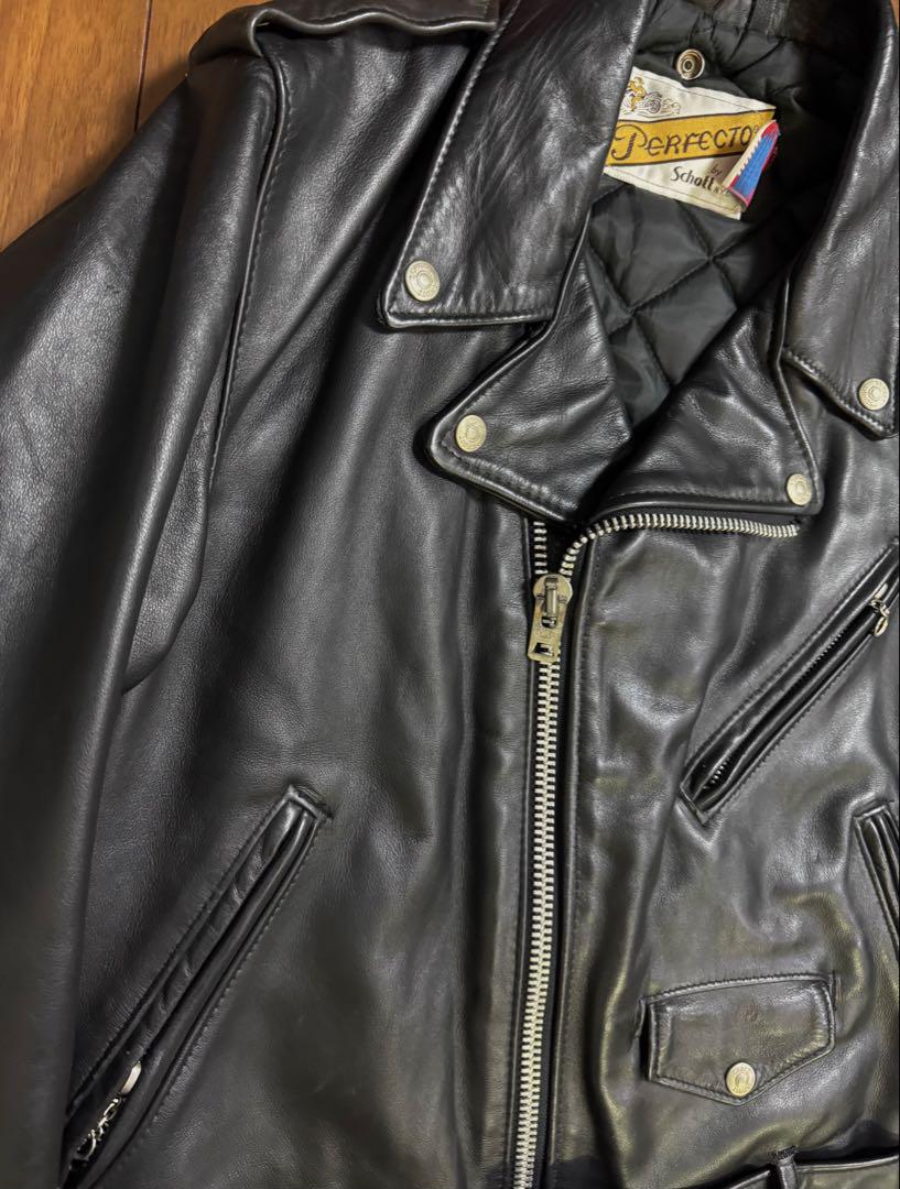 Schott 米国製 118 オイルドカウレザー ライダースジャケット 38