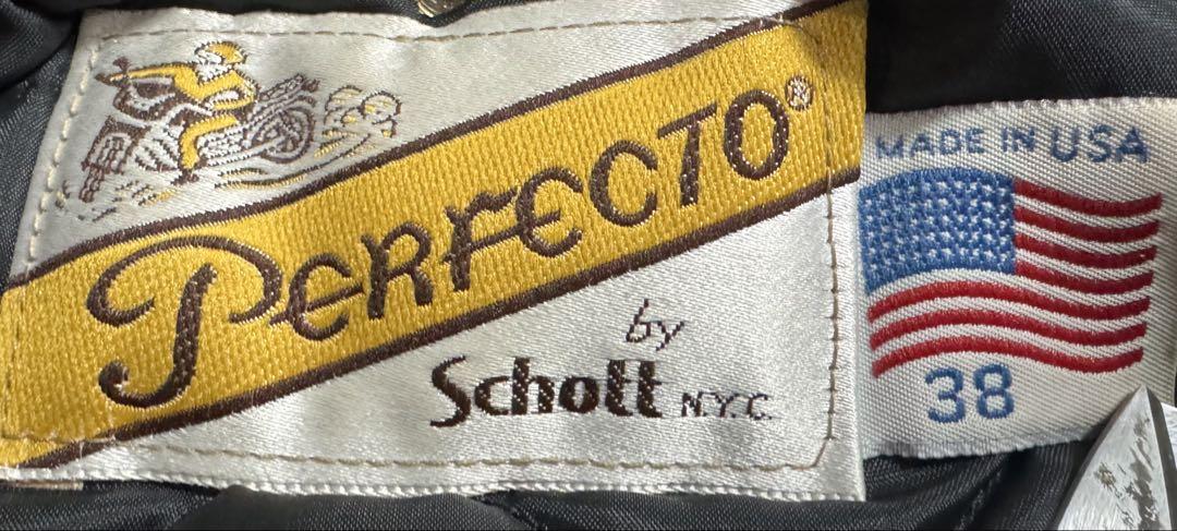 Schott 米国製 118 オイルドカウレザー ライダースジャケット 38