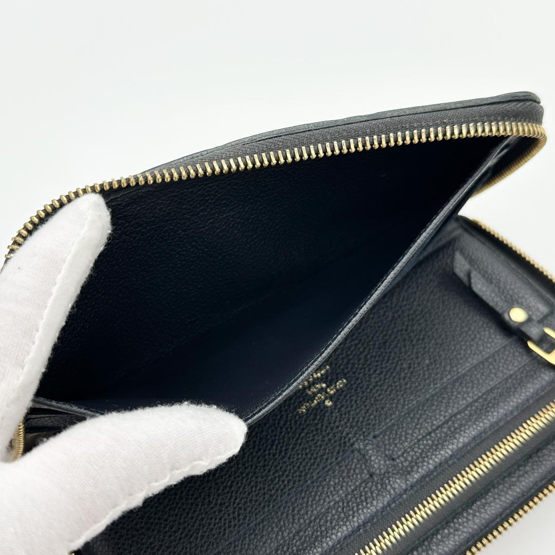 【極美品】ルイヴィトン　アンプラント　ポルトフォイユ・スクレット・ロン　ネイビー 極美品】ルイヴィトン アンプラント ポルトフォイユ・スクレット