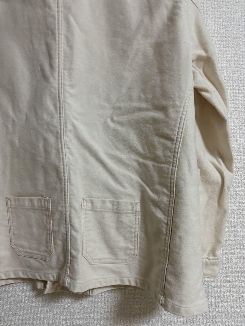 Nigel Cabourn モールスキン ノーカラージャケット 48 アイボリー