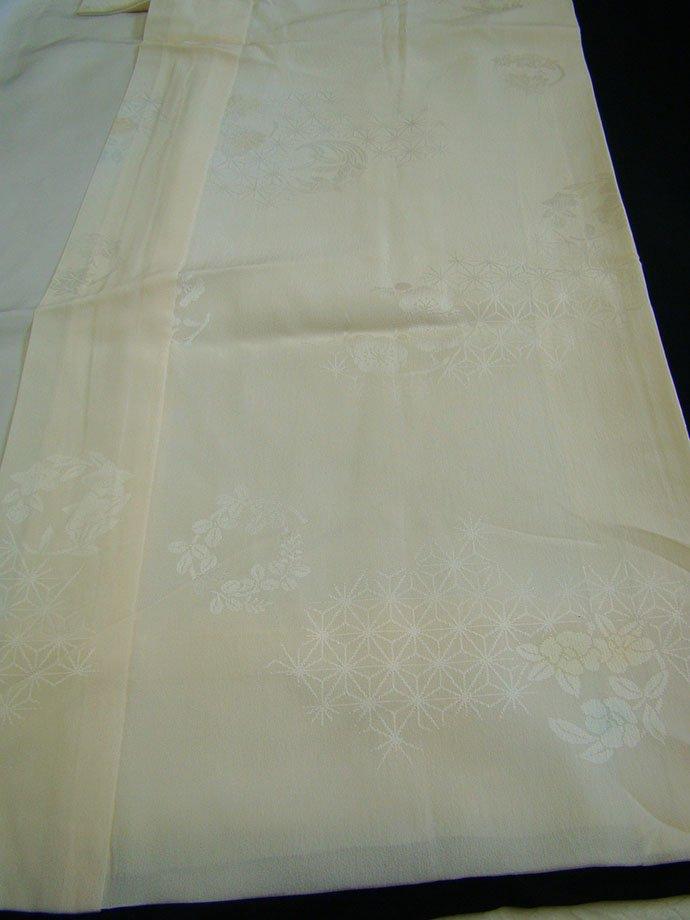 精華着地 お洒落 長襦袢 正絹 半衿付 未使用152cm～158cm Jｓ651 精華着地 お洒落 長襦袢 正絹 半衿付 未使用152cm～158cm Js