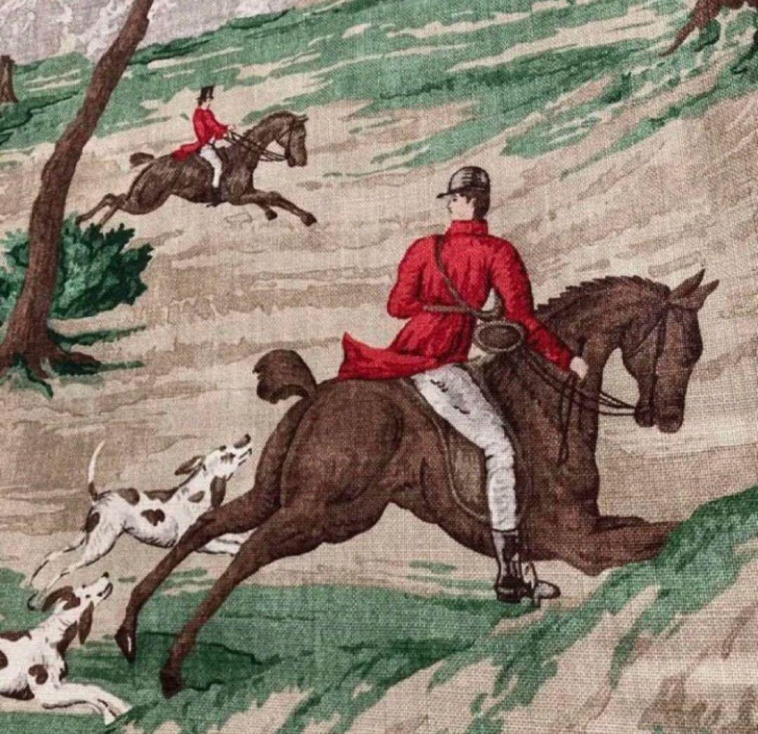 100 Tally Ho 英国 タリホー 【午年】馬 狐狩り 木と馬 クリムゾン