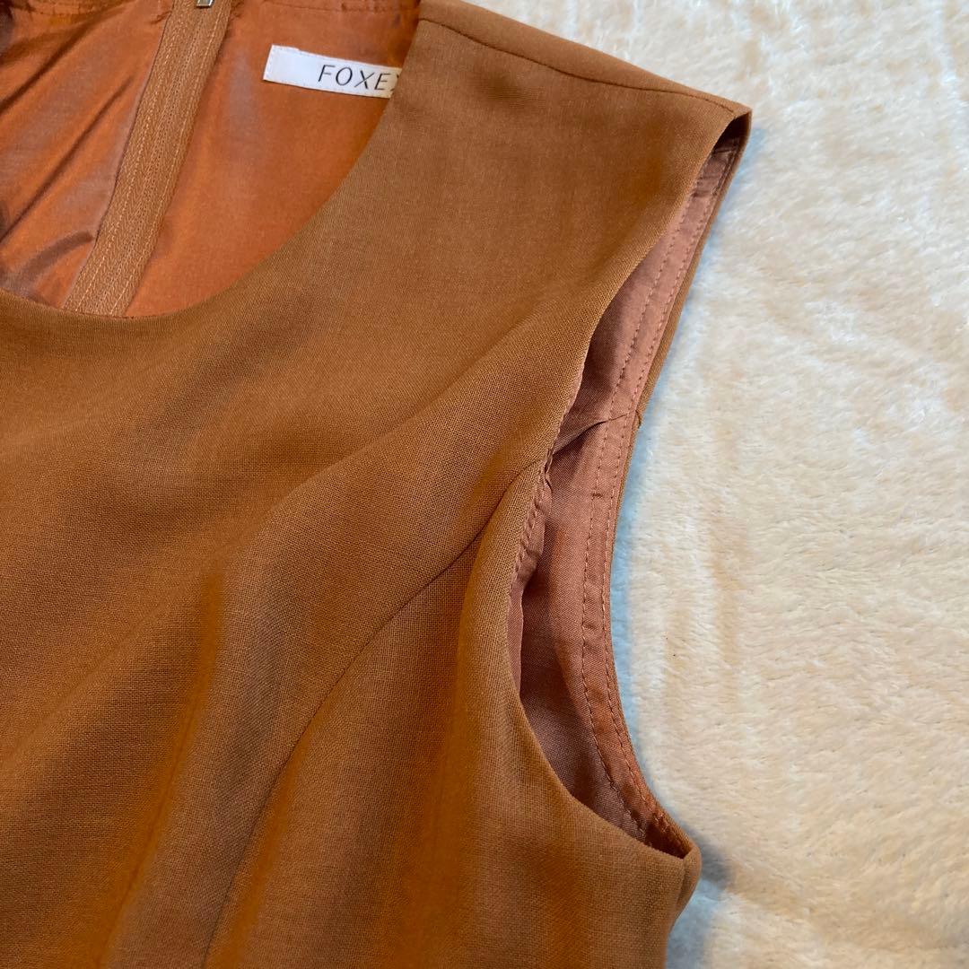 【極美品】FOXEY コーラル タックフレアワンピース ドレス ティアード 38 【極美品】FOXEY コーラル タックフレアワンピース ドレス ティアード 38