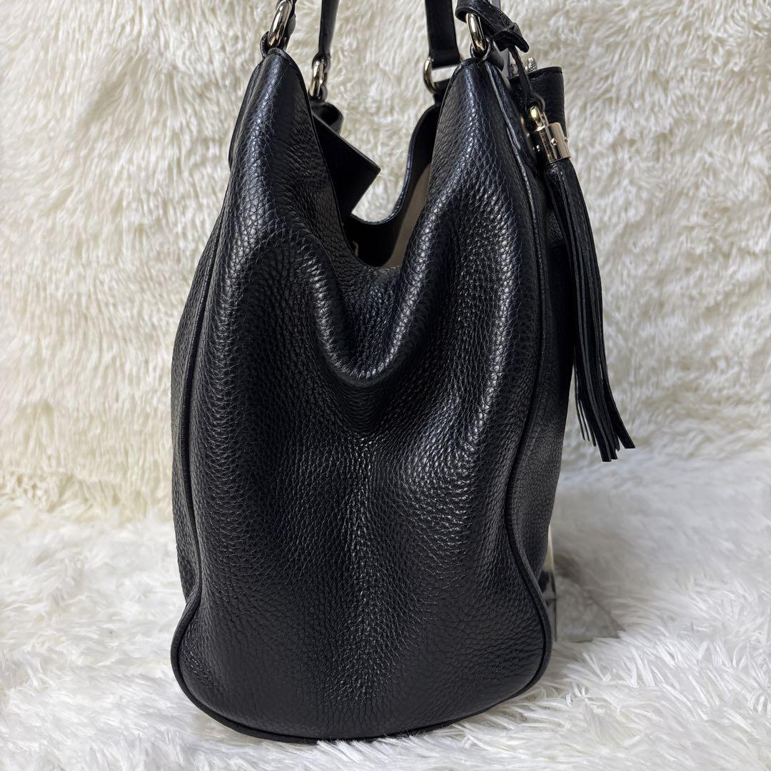 美品✨GUCCI トートバッグ 黒 セラリウス 肩掛け インター