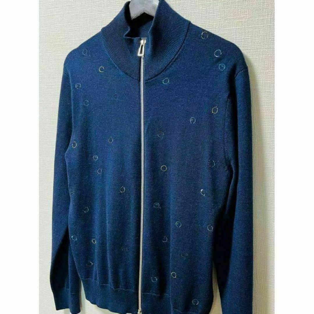 PS PaulSmith　ネイビー　ジップ　ニット