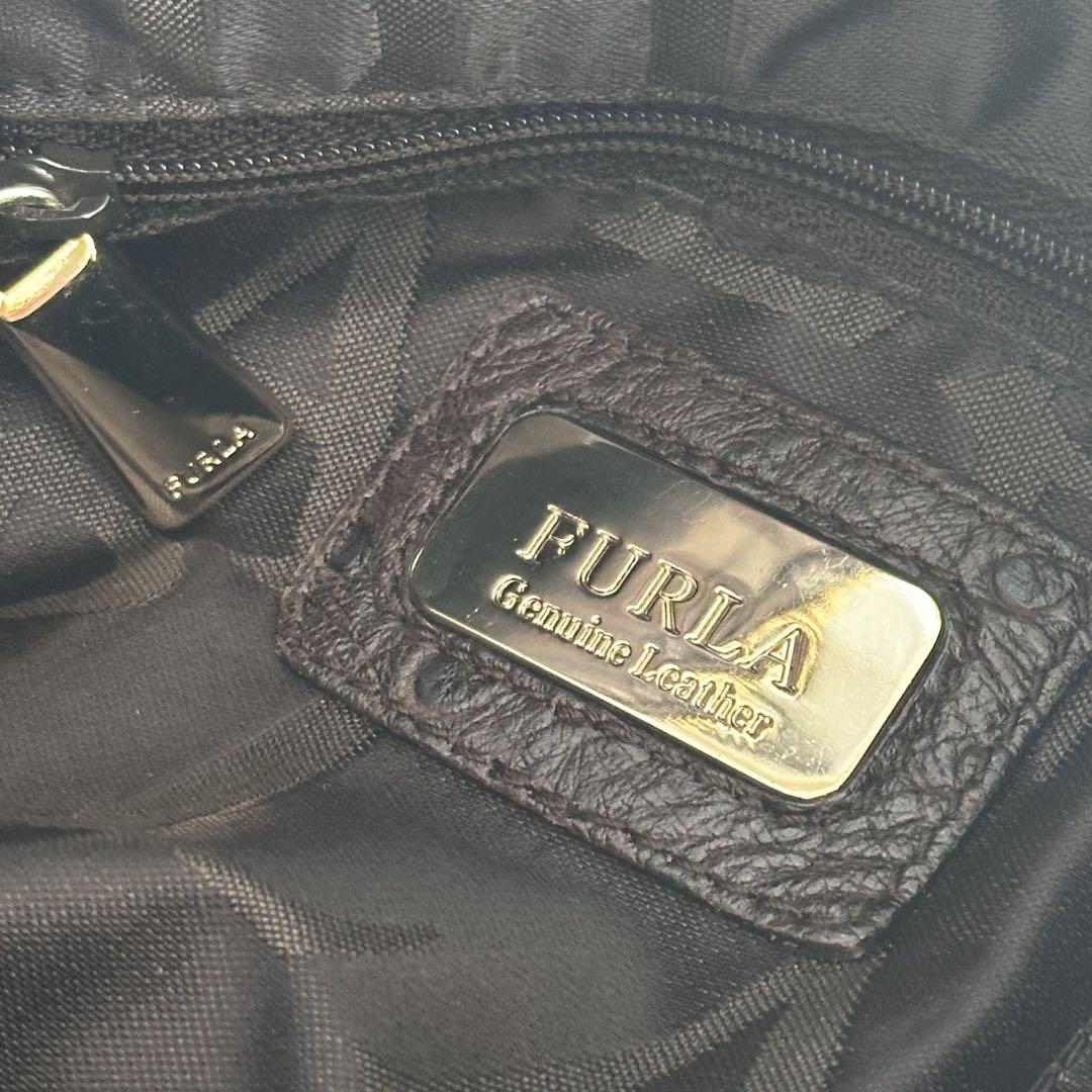 美品】FURLA オールレザー ショルダーバッグ トートバッグ 大容量