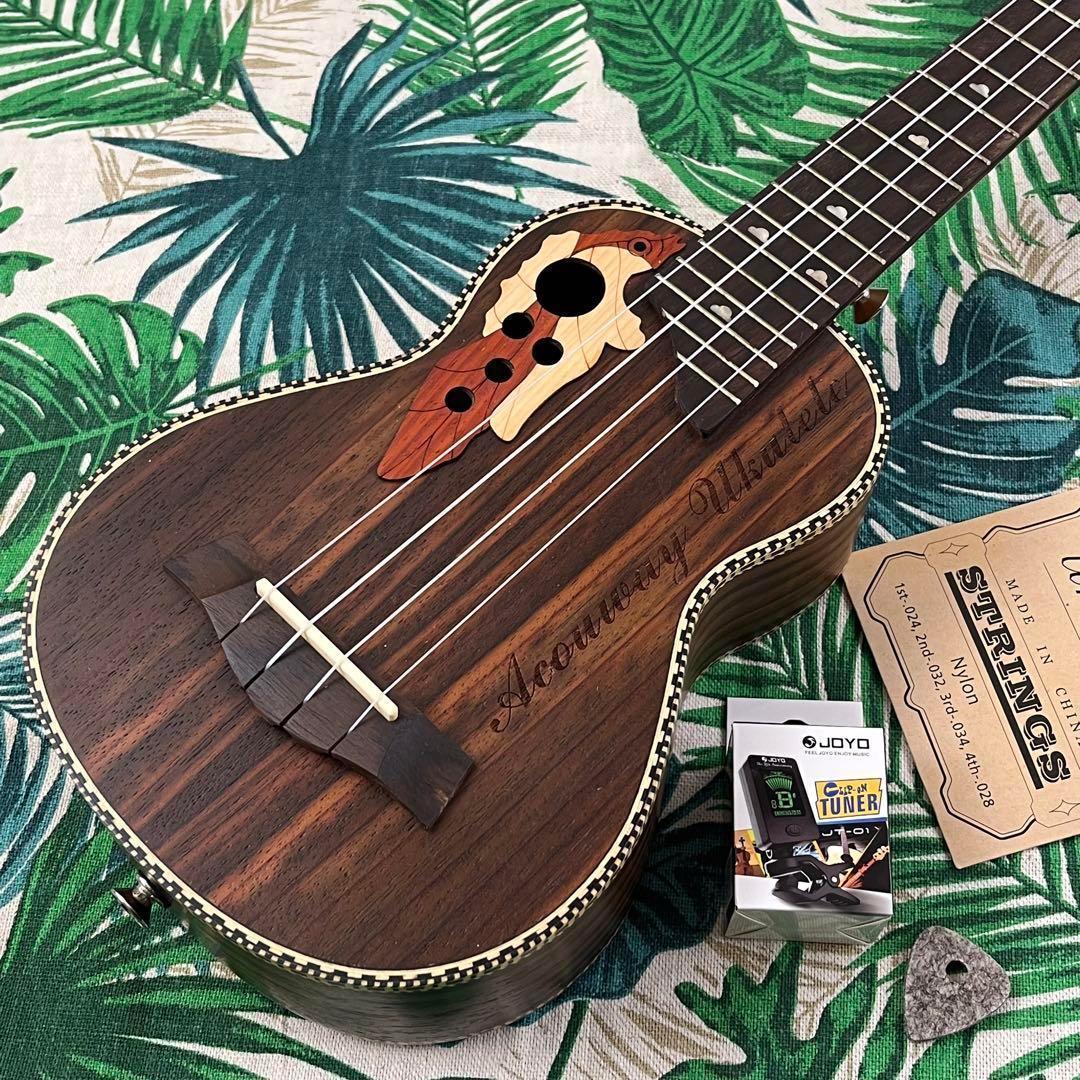 【入門セット】葡萄細工のローズウッド製ソプラノ・ウクレレ【ウクレレ専門店】 入門セット】葡萄細工のローズウッド製ソプラノ・ウクレレ