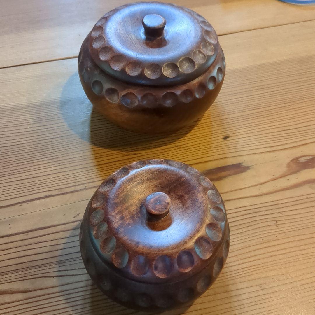 木製　蓋付き　小さいサイズ　（希少）