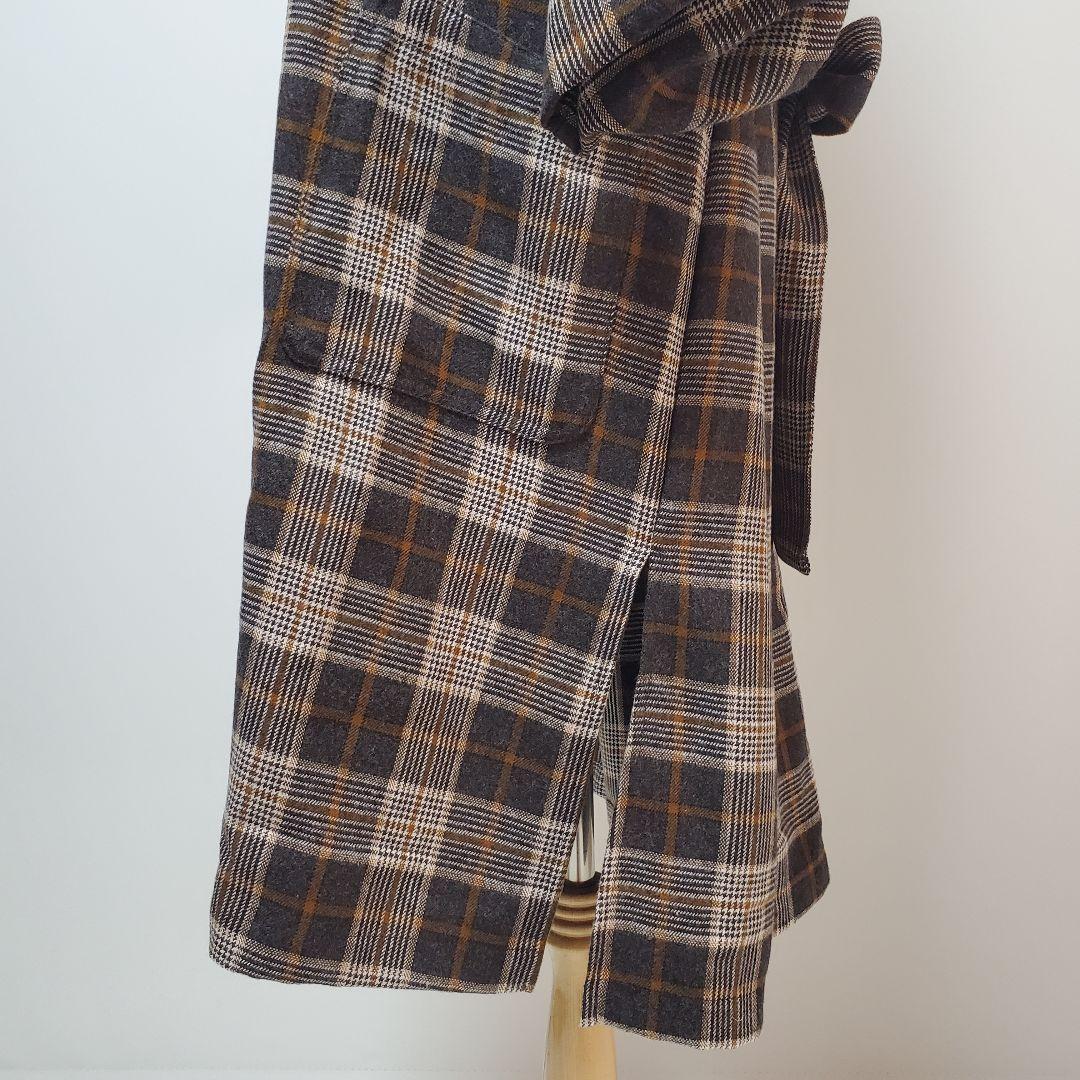 即出荷 C303ナノユニバースロングコートガウンノーカラーコート