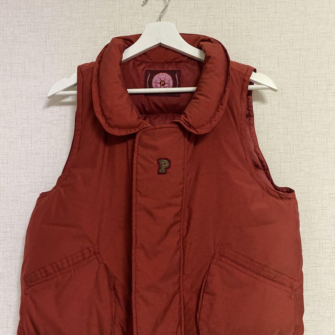 pink house down vest - メルカリ