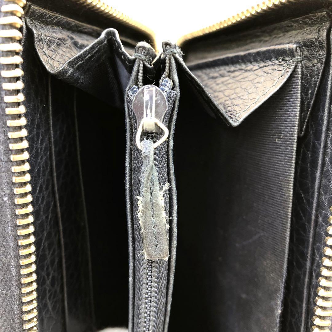 SG3762B グッチ ソーホー ラウンド ファスナー 長財布 ブラック