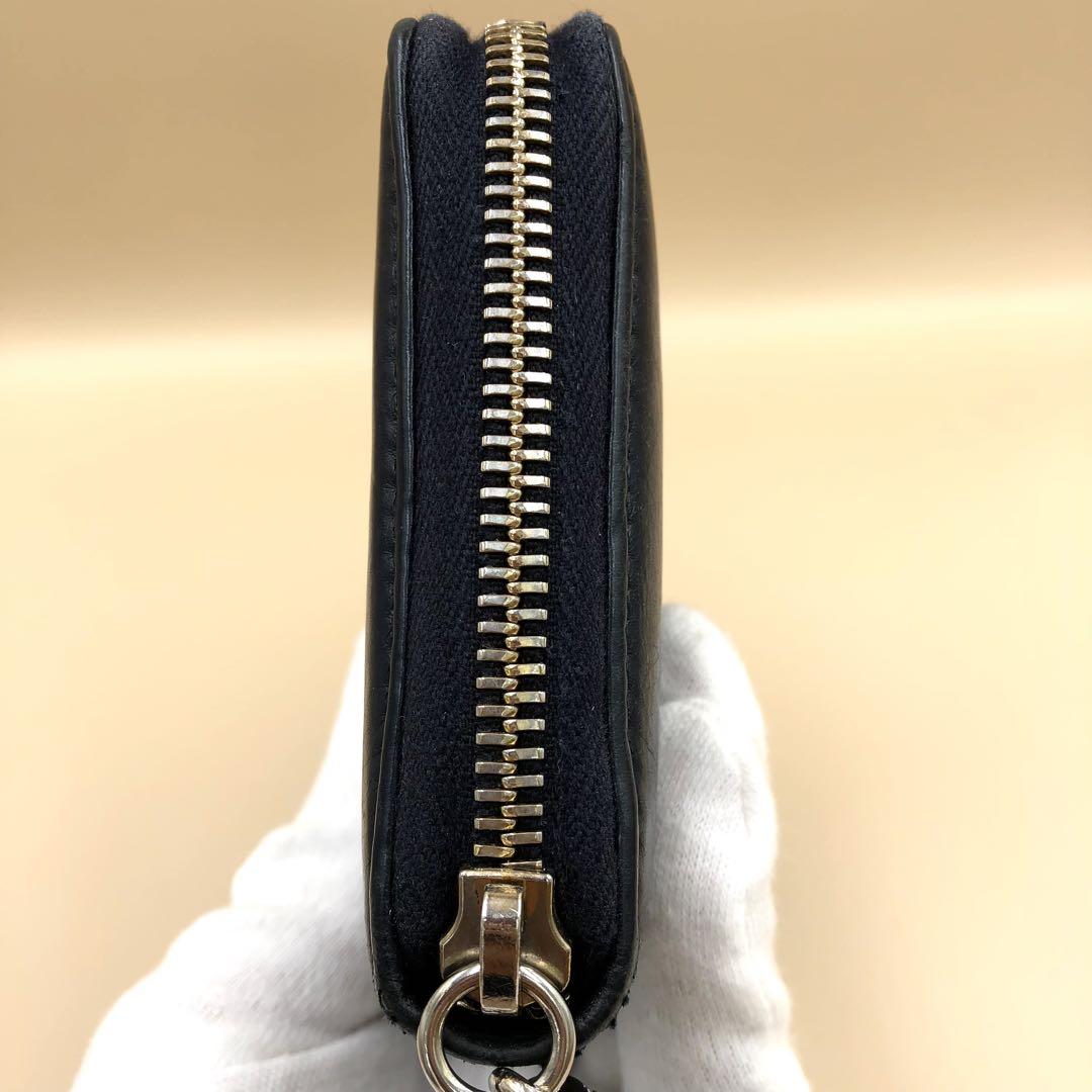 SG3762B グッチ ソーホー ラウンド ファスナー 長財布 ブラック