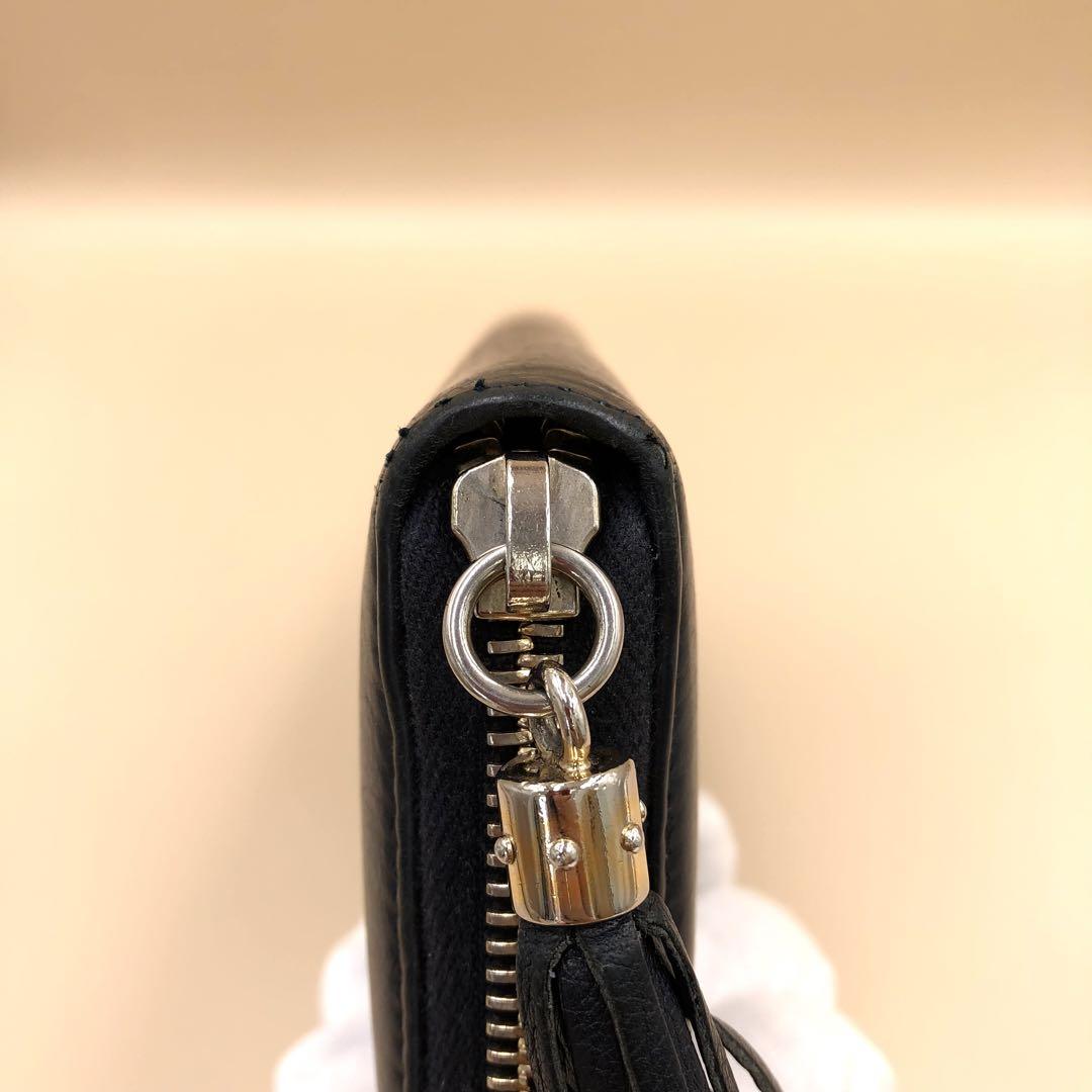 SG3762B グッチ ソーホー ラウンド ファスナー 長財布 ブラック