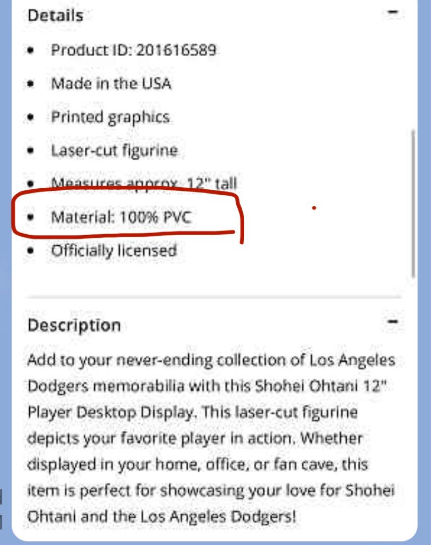 大谷翔平　アクリルスタンド（デスクトップディスプレイ）ドジャース