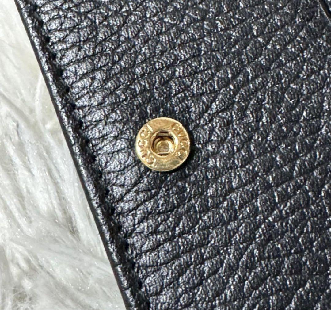GUCCI グッチ　456126 GGマーモント　フロント金具　三つ折り財布