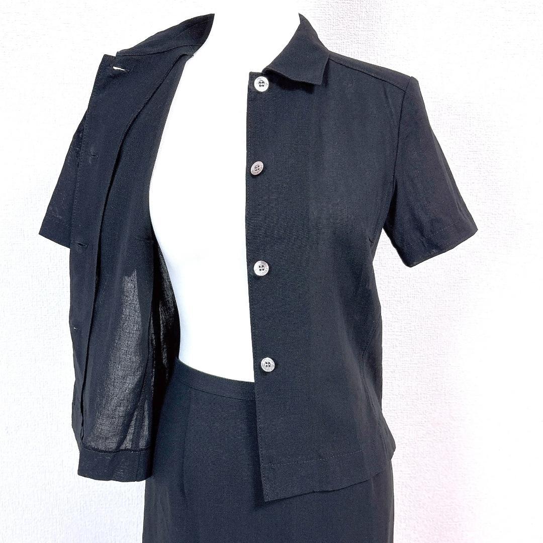 【美品】BURBERRY LONDON 麻 ロングスカート セットアップ 38