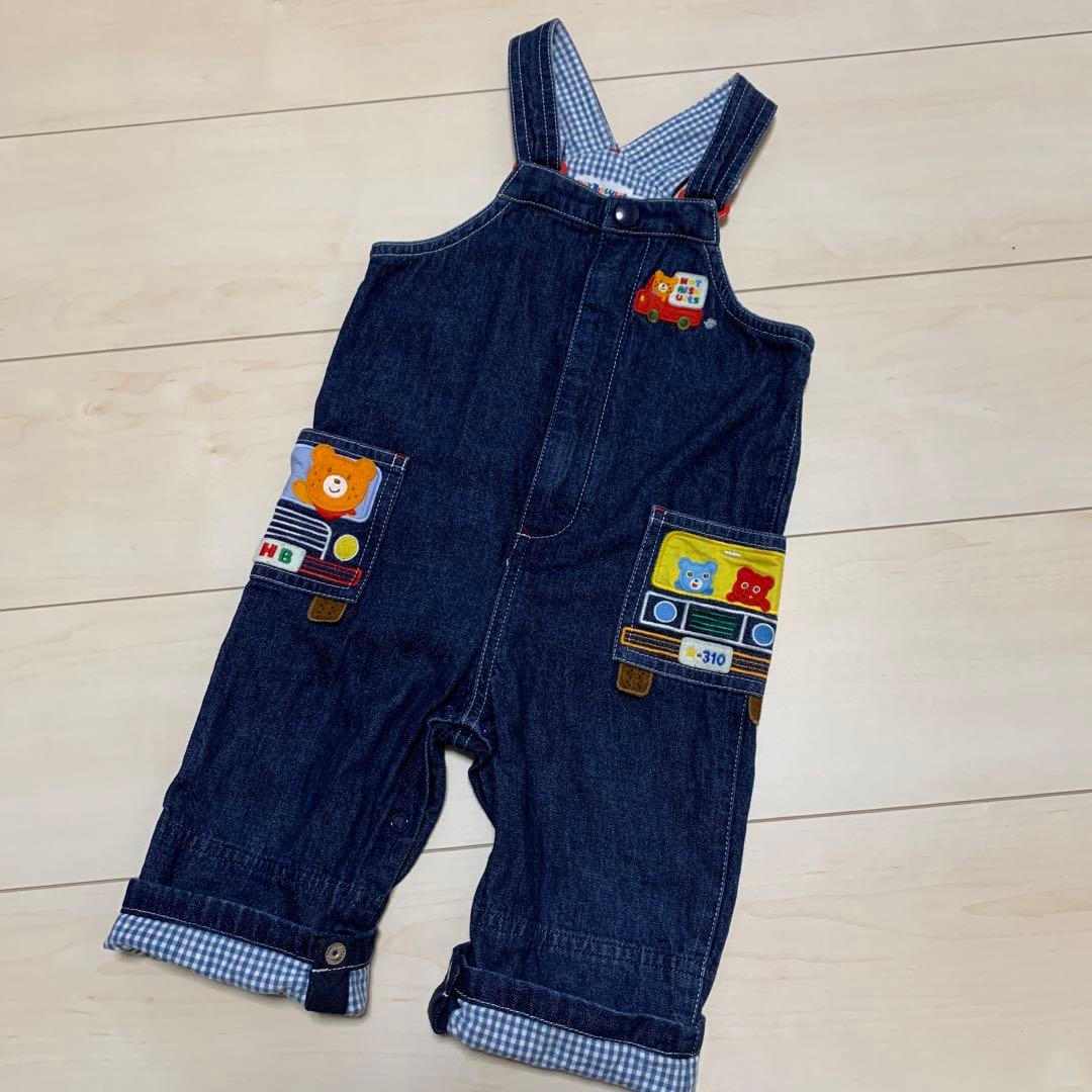 ミキハウス ホットビスケッツ デニム オーバーオール 80 【ご予約品