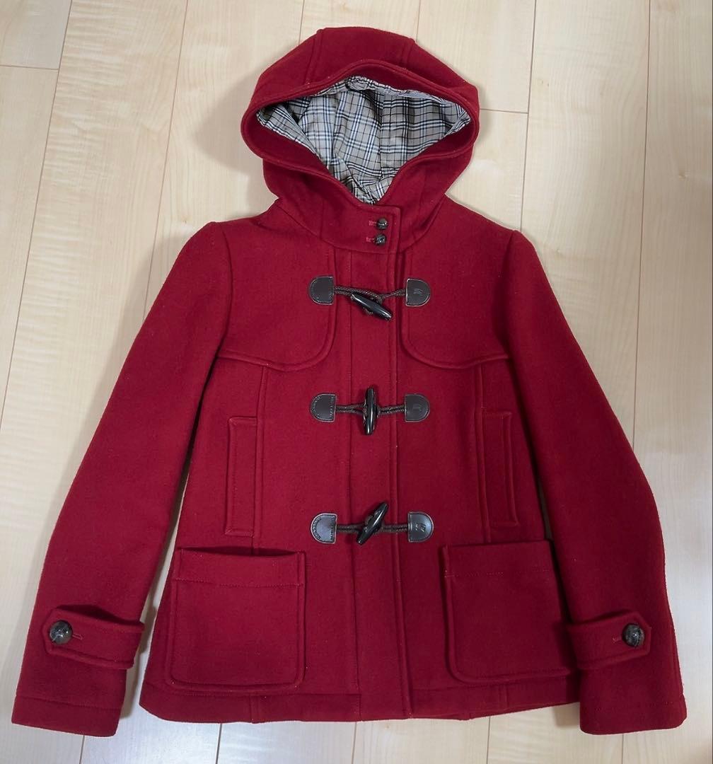 BURBERRY BLUE LABEL ダッフルコート レッド 38S BURBERRY BLUE LABEL
