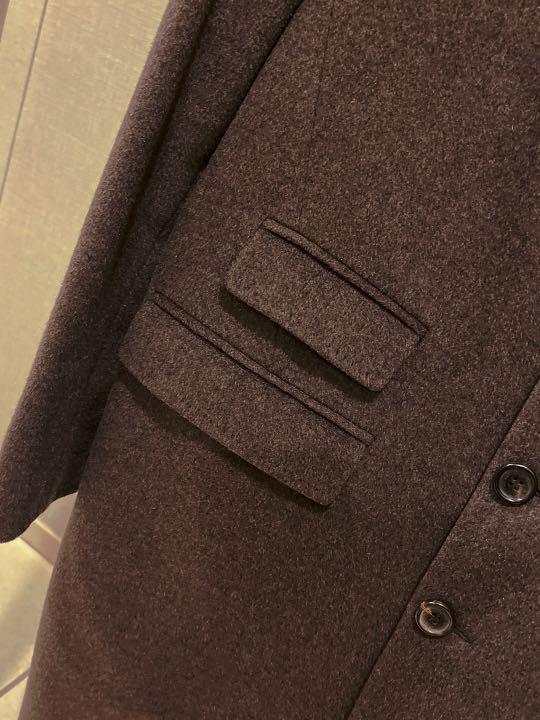 Neil barrett brown wool alpaca コート