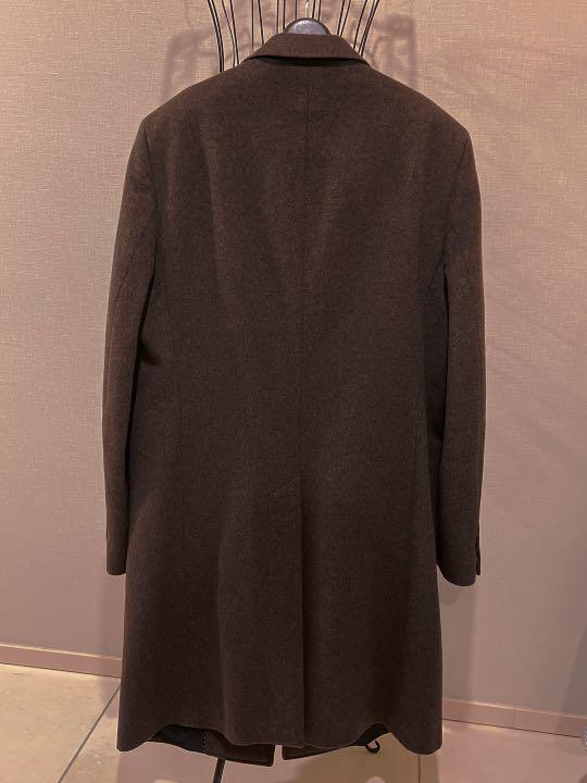 Neil barrett brown wool alpaca コート