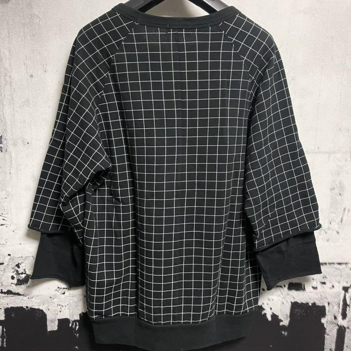 数量限定人気 UNDERCOVER スパイダーチェック 七分袖スウェット 9imjE-m73392711053 格安在庫あ