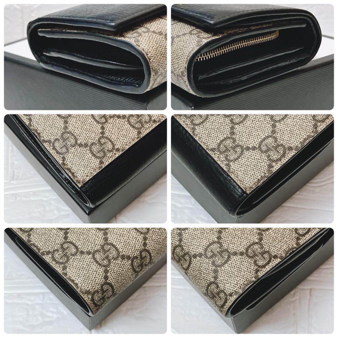 グッチ GUCCI GG マーモント 折り財布 ブラック レディース ON315
