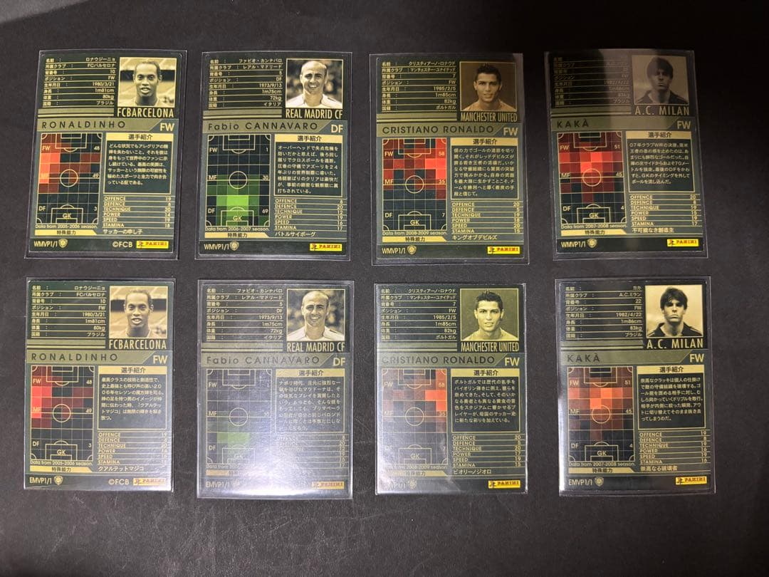 WCCF MVP8枚セットやや傷や汚れあり