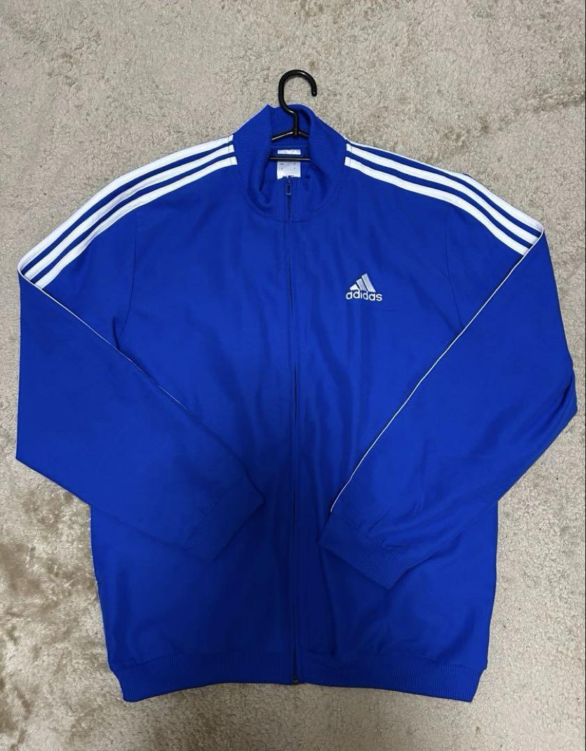 adidas トラックジャケット ブルー