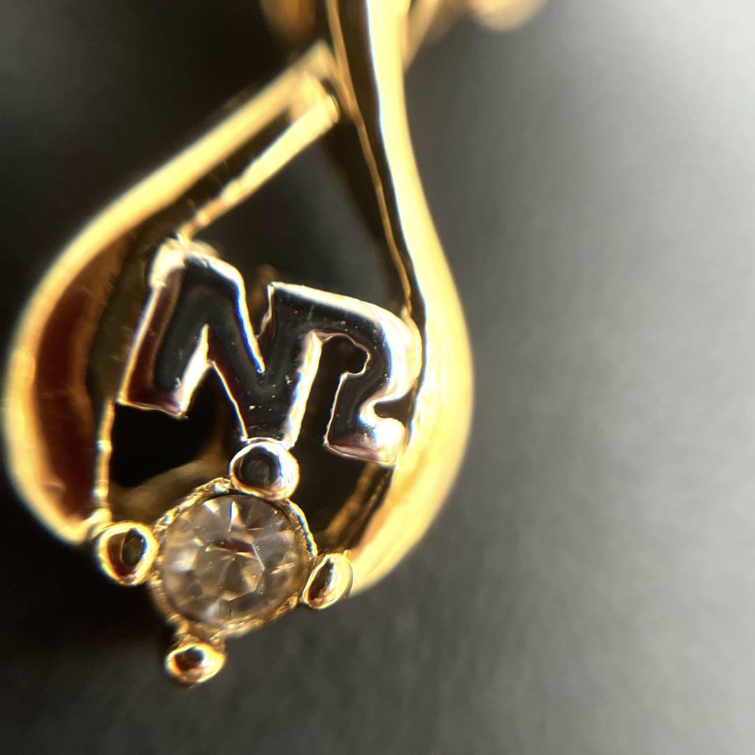 【美品箱付】NINA RICCI NRロゴゴールドネックレス