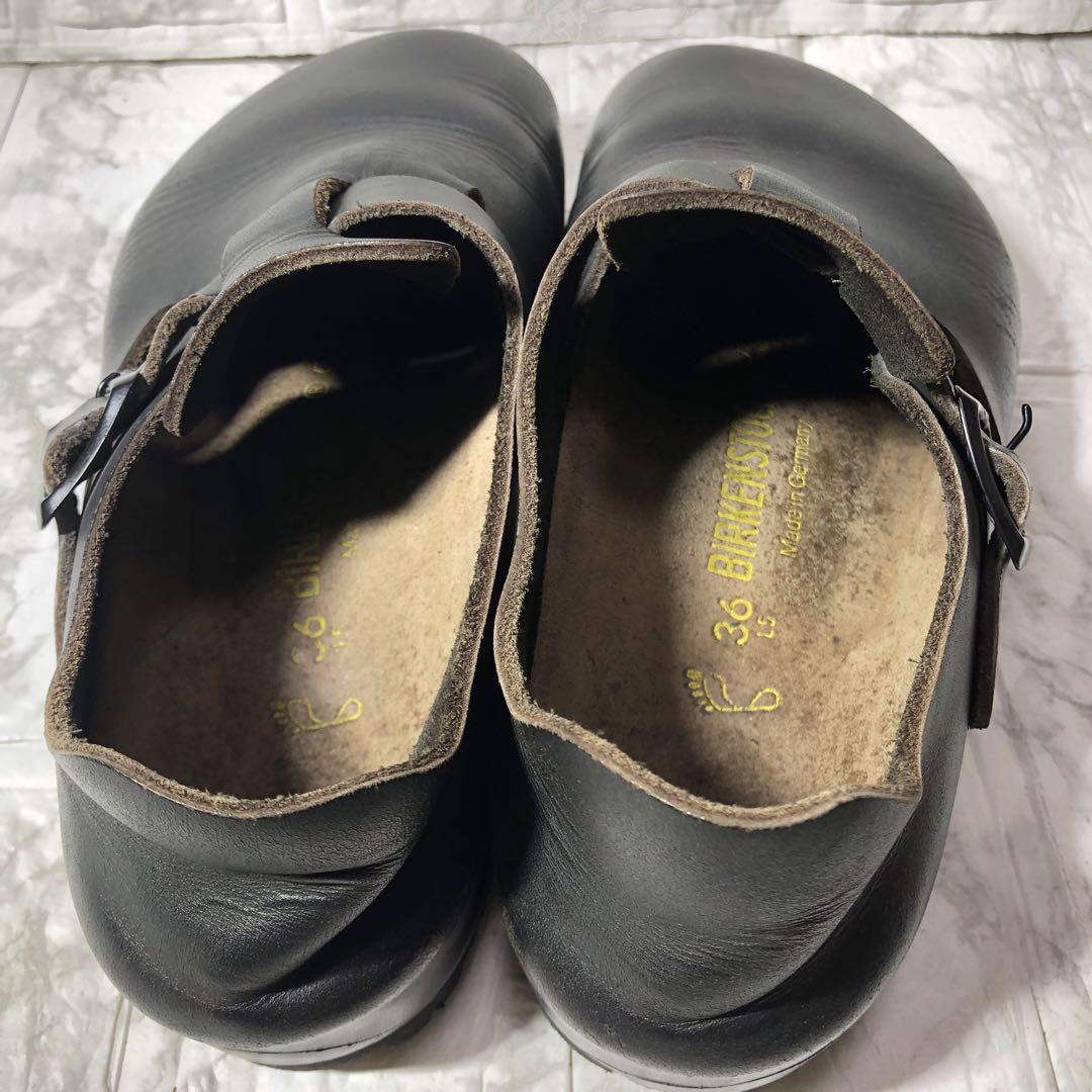 【Birkenstock】　コンフォートサンダル  36 黒 レザー　ボストン