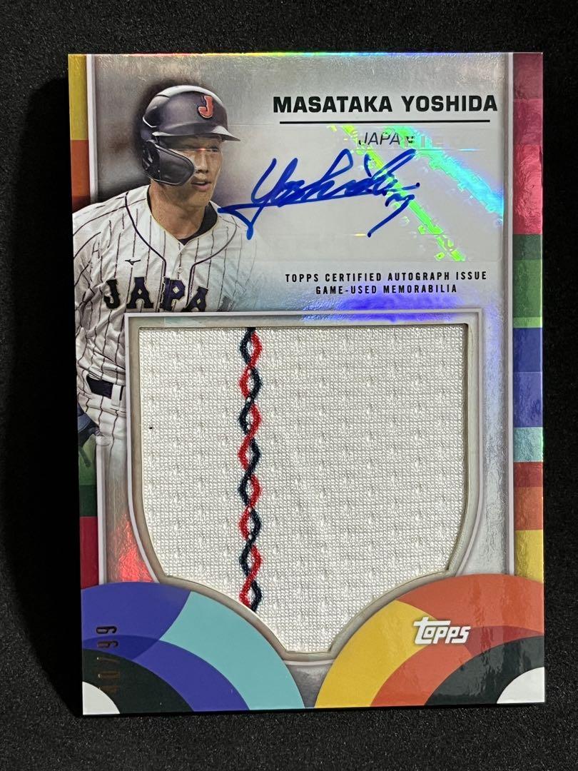 吉田正尚 2023 topps wbc サインパッチカード 99枚限定 - メルカリ