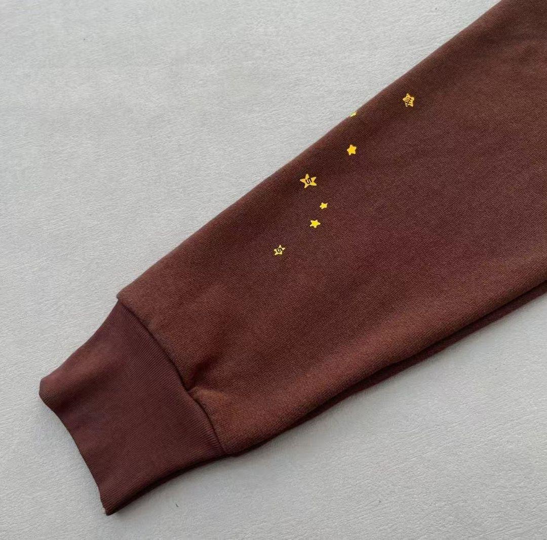 sp5der ブラウン スパイダーウェブ パーカー - メルカリ