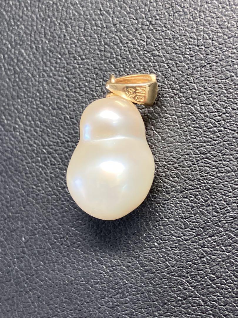 ①【TASAKI/田崎真珠】K18 バロックパール ネックレストップ 2.5g