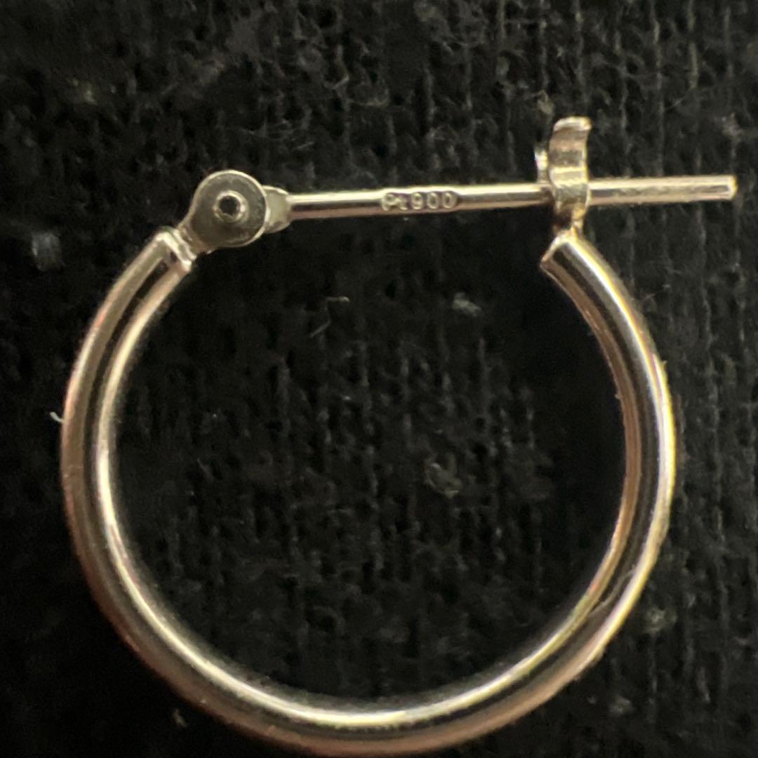 pt900 プラチナフープピアス 1.5cm両耳 pt900 プラチナフープピアス 1.5cm両耳