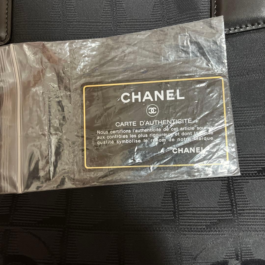 【シャネル】CHANEL トラベルライン　ブラック ナイロン トートバッグ