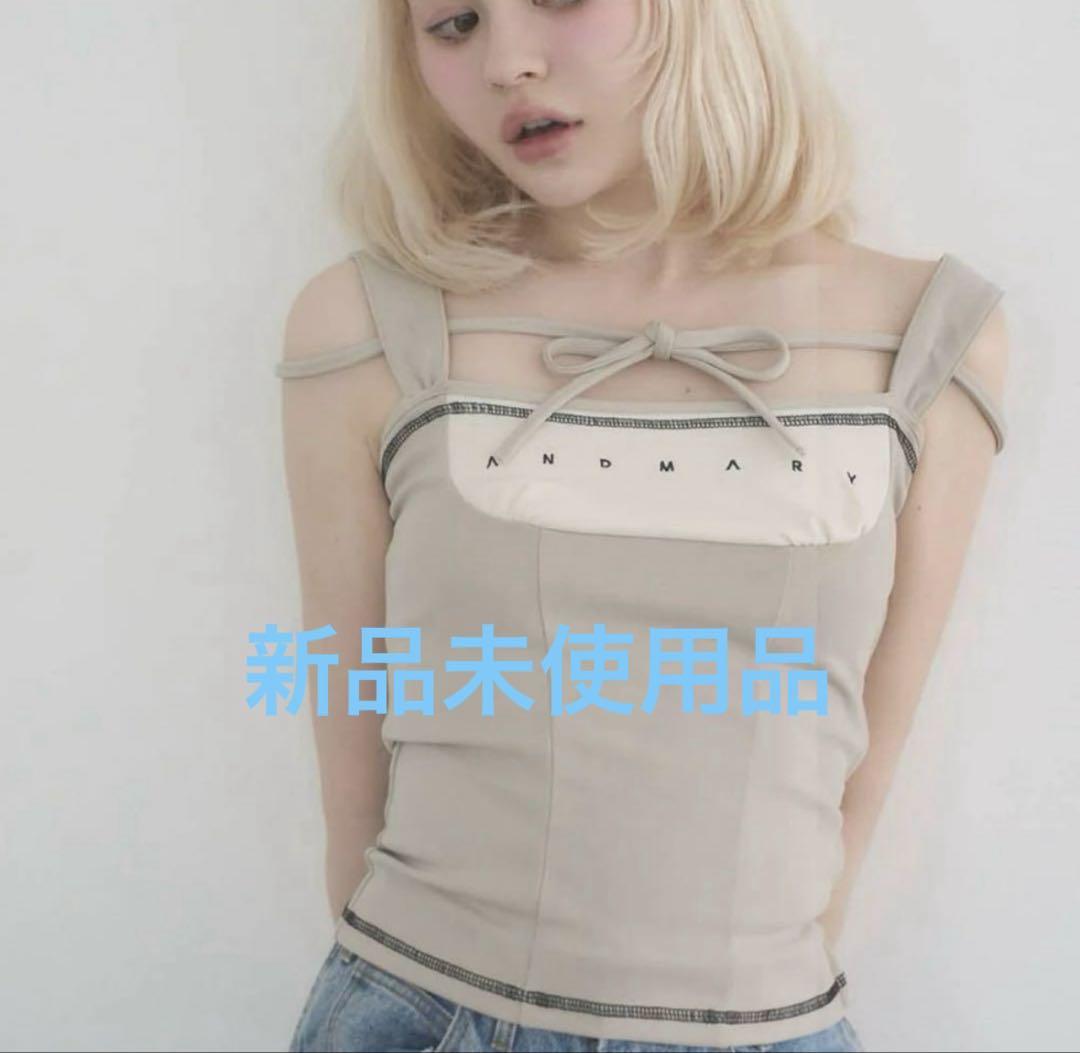 アンドマリー Luca stitch tops beige ④