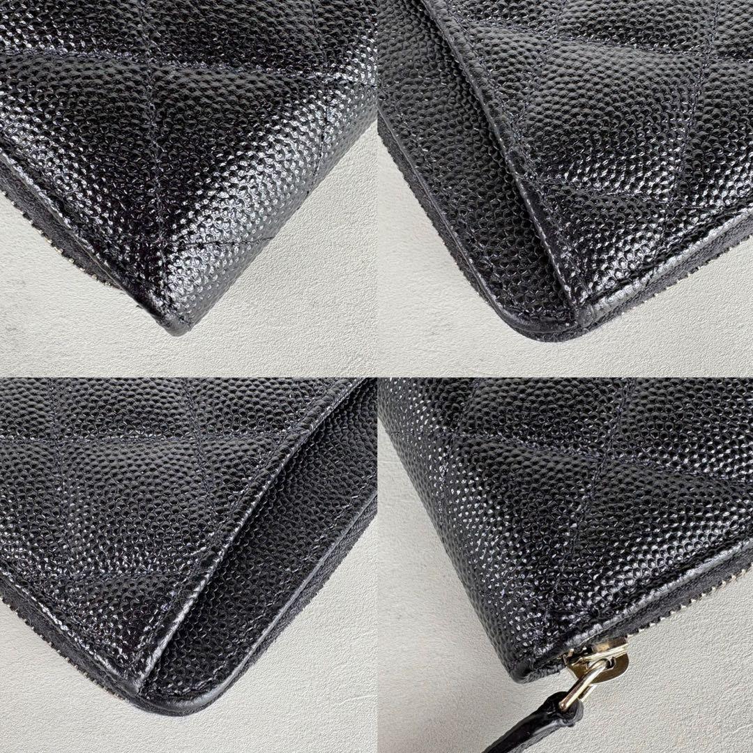 CHANEL マトラッセ　キャビアスキン　コインケース　カードケース