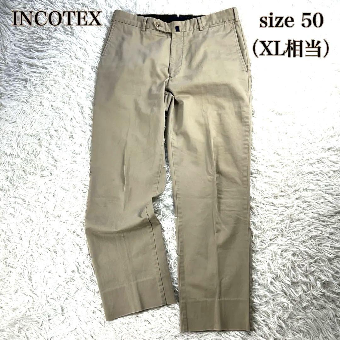 【美品】インコテックス　チノパン　XL カーキ